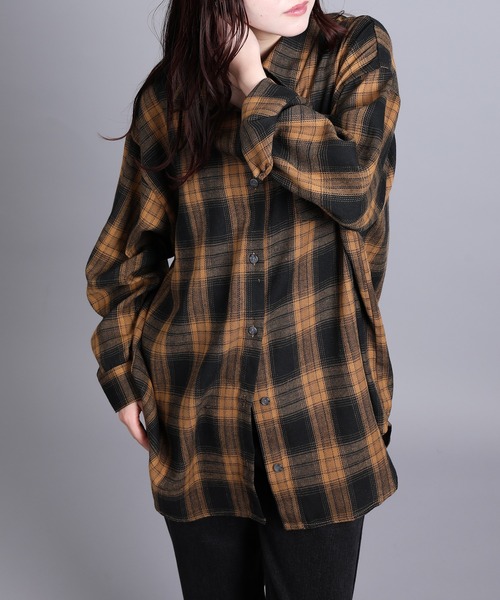 aimoha(アイモハ)の「チェック・ストライプオーバーシャツ(シャツ/ブラウス・レディース・グレー系その他3/ブラウン系その他3/ベージュ系その他2/ホワイト系その他/ブラック系その他3/ブラウン系その他2/ブラック系その他2/ブラウン系その他・FREE)」の22枚目の写真