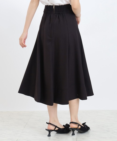 ASTORIA ODIER（アストリアオディール）の「サイドバックルフレアスカート（サイズ調整可能）（スカート・レディース・ブラウン/ブラック/グレー・SMALL/MEDIUM/LARGE）」の7枚目の写真