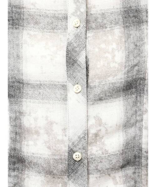 GYDA（ジェイダ）の「ドロストショートGRUNGEチェックシャツ（シャツ/ブラウス・レディース・オフホワイト/グレー・FREE）」の11枚目の写真