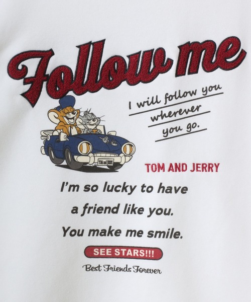 Tom＆Jerry（トムアンドジェリー）の「Tom and Jerry/トムとジェリー  オーバーサイズ 裏起毛 フロッキー/サテン /ステッチ/サガラ刺繍 スウェットトレーナー レディース メンズ（スウェット・レディース・ブラック系その他/ホワイト/ホワイト系その他/スミクロ/ブラック系その他2・M/L/LL）」の20枚目の写真