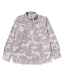 【激レア】A BATHING APE ベイプ　ボタンダウンシャツ　ゆるだぼ　総柄 激レア】A BATHING APE ベイプ ボタンダウンシャツ ゆるだぼ 総