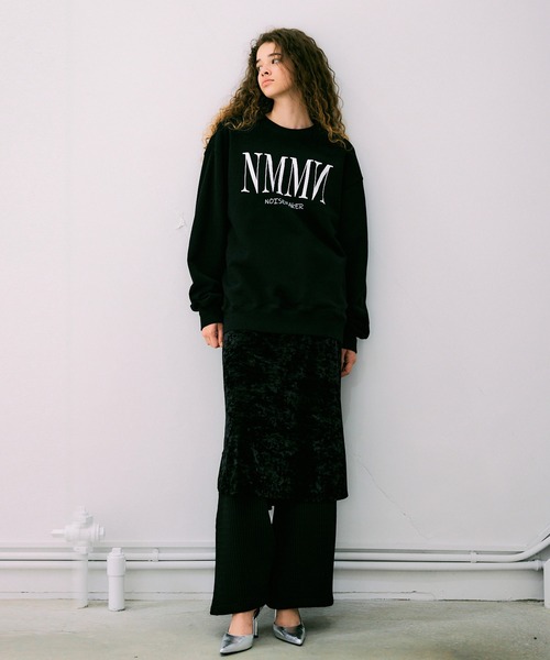 NOISE MAKER（ノイズメーカー）の「NMMNオーバーサイズスウェット（スウェット・レディース・グレー/ブラック・L/M/S）」の4枚目の写真