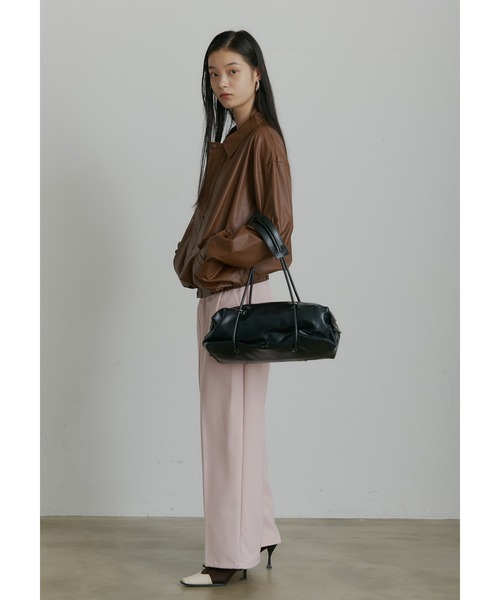 SEN TOKYO(セントーキョー)の「ビッグシルエットレザーブルゾン(ブルゾン・レディース・ブラック/ブラウン・LARGE/MEDIUM)」の12枚目の写真