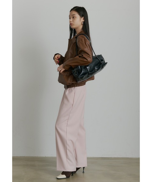 SEN TOKYO(セントーキョー)の「ビッグシルエットレザーブルゾン(ブルゾン・レディース・ブラック/ブラウン・LARGE/MEDIUM)」の11枚目の写真