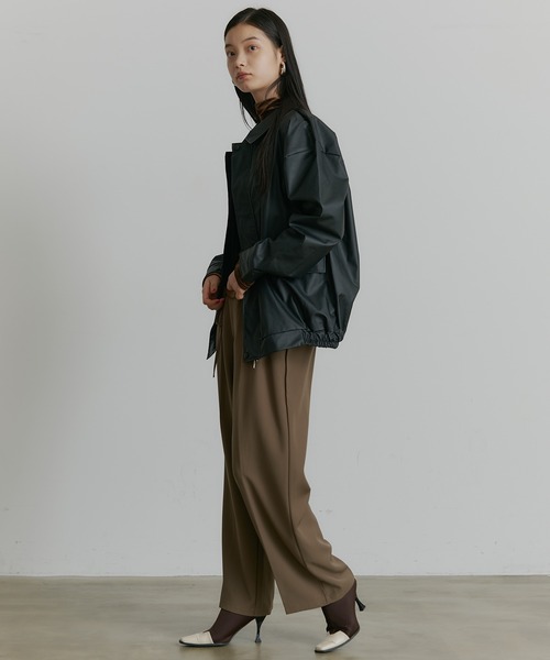 SEN TOKYO(セントーキョー)の「ビッグシルエットレザーブルゾン(ブルゾン・レディース・ブラック/ブラウン・LARGE/MEDIUM)」の8枚目の写真
