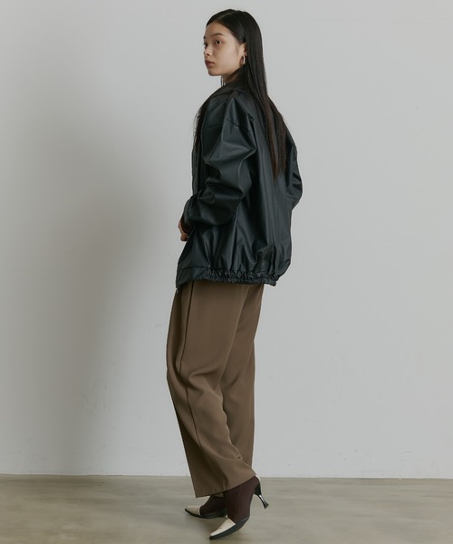 SEN TOKYO(セントーキョー)の「ビッグシルエットレザーブルゾン(ブルゾン・レディース・ブラック/ブラウン・LARGE/MEDIUM)」の18枚目の写真