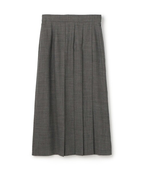 TOMORROWLAND collection(トゥモローランドコレクション)の「クリアーボイル アシンメトリープリーツスカート(スカート・レディース・ブラック/グレー・34/36)」の2枚目の写真