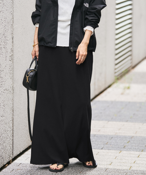 【FRAMeWORK】カットナロースカート ブラック 38 ≪追加≫カットナロースカート（スカート）｜FRAMeWORK（フレーム