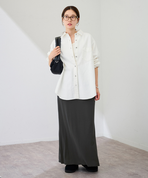 FRAMeWORK(フレームワーク)の「≪追加≫カットナロースカート(スカート・レディース・ブラック/チャコールグレー・36/38)」の12枚目の写真