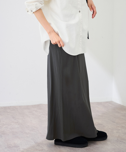 FRAMeWORK(フレームワーク)の「≪追加≫カットナロースカート(スカート・レディース・ブラック/チャコールグレー・36/38)」の18枚目の写真