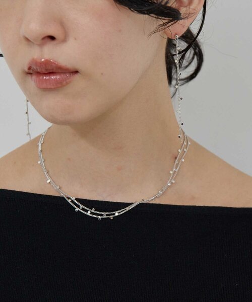 GALLARDAGALANTE(ガリャルダガランテ)の「ポルカドットチェーンネックレス(リング・レディース・シルバー/ゴールド・FREE)」の3枚目の写真