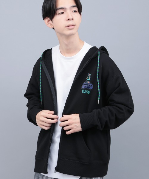 チチカカ（チチカカ）の「チビカチナバスプリントジップパーカー（パーカー・レディース・パープル/ブラック/カラフル・FREE）」の21枚目の写真