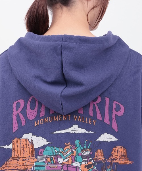 チチカカ（チチカカ）の「チビカチナバスプリントジップパーカー（パーカー・レディース・パープル/ブラック/カラフル・FREE）」の7枚目の写真