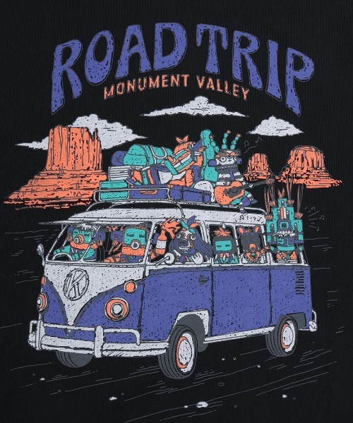 チチカカ（チチカカ）の「チビカチナバスプリントジップパーカー（パーカー・レディース・パープル/ブラック/カラフル・FREE）」の9枚目の写真