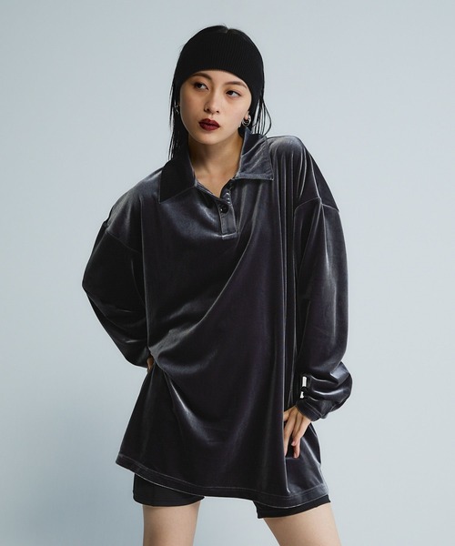 JEANASIS（ジーナシス）の「バイカラーラインショートポロ/115357