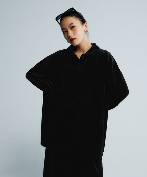 Les Fleurs】ベロアポロLS/596295（ポロシャツ）｜JEANASIS