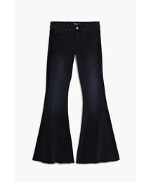 Desigual | フレアカット ストレッチデニム ロングパンツ ブラック Y2K ヒッピー(デニムパンツ)