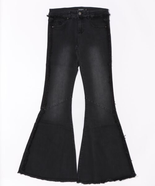 Desigual（デシグアル）の「フレアカット ストレッチデニム ロングパンツ ブラック Y2K ヒッピー（デニムパンツ・レディース・ブラック・36/38/40/34/42/44）」の5枚目の写真