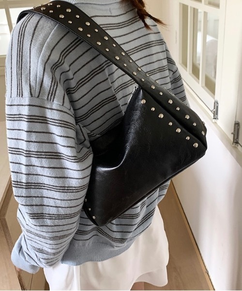 Burner(バーナー)の「【OKUOKU 0909】スタッズワイド ショルダーバッグ ruf-bag-4-28【RBTS】(ショルダーバッグ・メンズ・ブラウン/ダークブラウン/ブラック・FREE)」の5枚目の写真