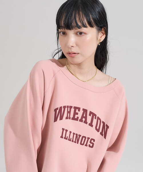 FREAK'S STORE（フリークスストア）の「2WAY ポンチロゴスウェット/ワンショルダートップス（スウェット・レディース・チャコールグレー/ライトグレー/ピンク/キャメル・ﾌﾘ-）」の15枚目の写真