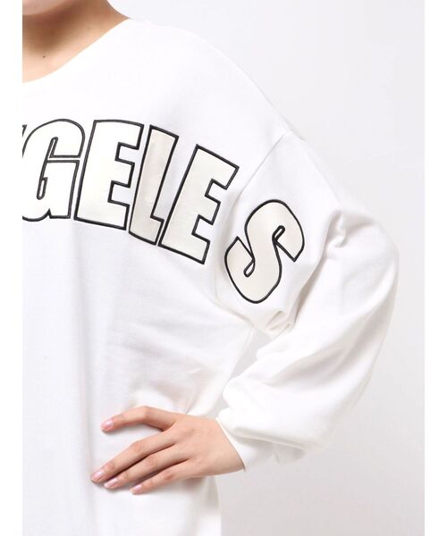 GYDA（ジェイダ）の「【ZOZO限定】サテン×刺繍の組み合わせロゴがかわいい！LOS ANGELES 2WAYスウェットトップス（スウェット・レディース・オフホワイト/ブラック/グリーン/ネイビー/グレー・FREE）」の16枚目の写真