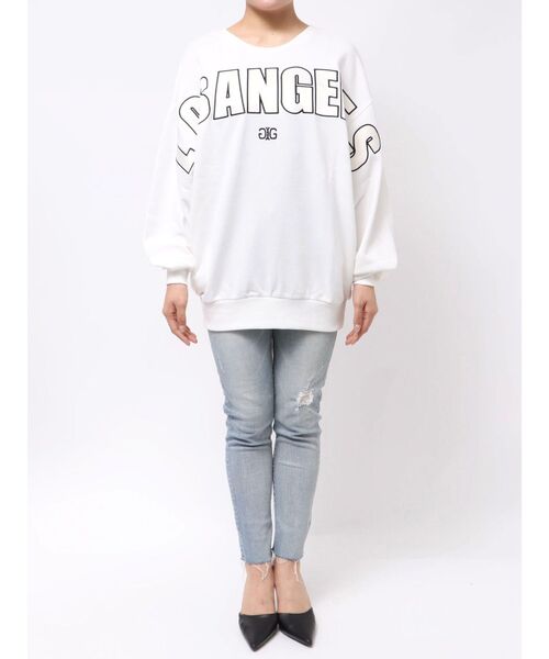 GYDA（ジェイダ）の「【ZOZO限定】サテン×刺繍の組み合わせロゴがかわいい！LOS ANGELES 2WAYスウェットトップス（スウェット・レディース・オフホワイト/ブラック/グリーン/ネイビー/グレー・FREE）」の21枚目の写真