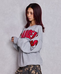 GYDA（ジェイダ）の「【ZOZO限定】サテン×刺繍の組み合わせロゴがかわいい！LOS ANGELES 2WAYスウェットトップス（スウェット）」