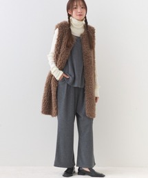 OMNES（オムネス）の「フェルトキャミソール＆ワイドパンツ2WAYセットアップ（セットアップ）」