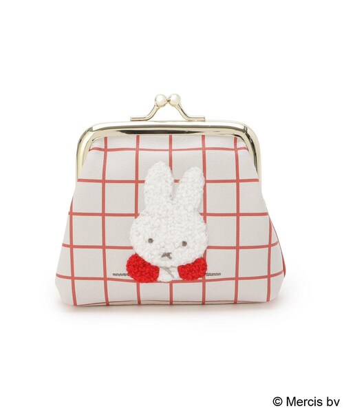 one'sterrace(ワンズテラス)の「Dick Bruna miffy がま口ミニ財布 チェックサガラ(その他雑貨・レディース・ブルー系その他7/レッド系9・99)」の1枚目の写真