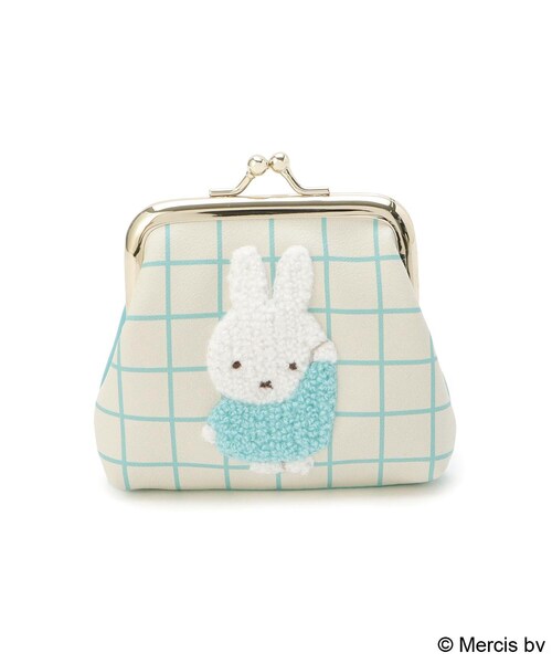 one'sterrace(ワンズテラス)の「Dick Bruna miffy がま口ミニ財布 チェックサガラ(その他雑貨・レディース・ブルー系その他7/レッド系9・99)」の2枚目の写真