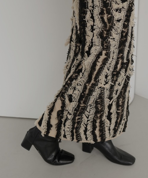 hellam(へラム)の「MIXフリンジタイトスカート(スカート・レディース・ブラウン/ブラック/ブラックミックス・FREE)」の20枚目の写真