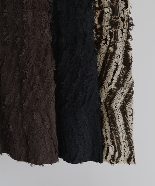 hellam(へラム)の「MIXフリンジタイトスカート(スカート・レディース・ブラウン/ブラック/ブラックミックス・FREE)」の10枚目の写真