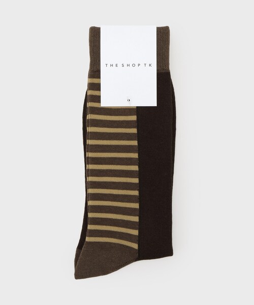 THE SHOP TK （ザ ショップ ティーケー ）の「パネルデザインソックス（ソックス/靴下・メンズ・ネイビー/ブラック/ブラウン系その他・00）」の2枚目の写真