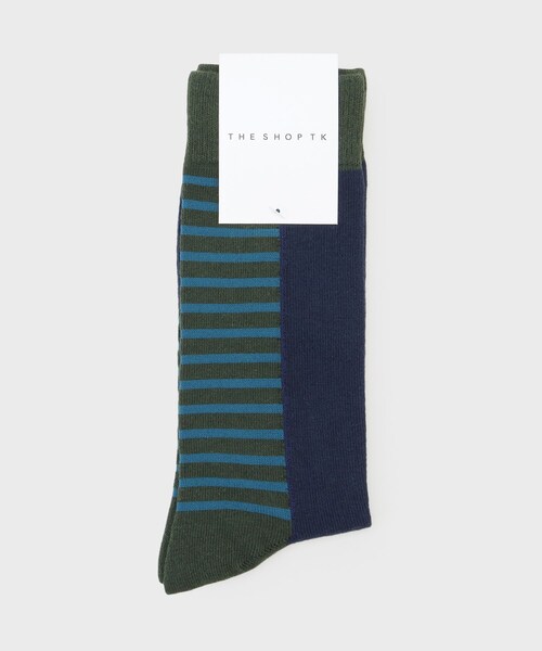 THE SHOP TK （ザ ショップ ティーケー ）の「パネルデザインソックス（ソックス/靴下・メンズ・ネイビー/ブラック/ブラウン系その他・00）」の3枚目の写真