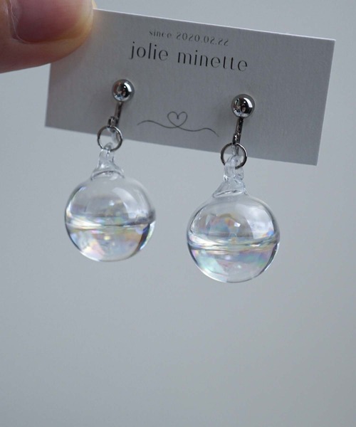 CERCA(チェルカ)の「jolie minette/お水入り オーロラ ガラス イヤリング/アレルギー対応(イヤリング・レディース・ゴールド系その他/シルバー系その他/ゴールド系1/シルバー系1・FREE)」の20枚目の写真