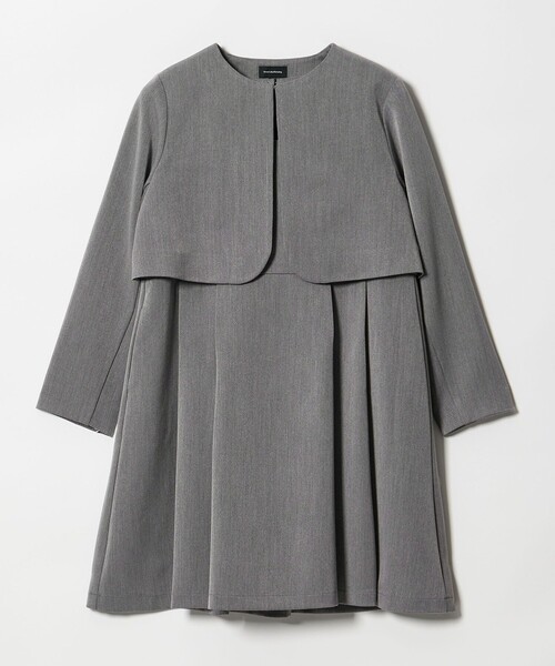 green label relaxing（グリーンレーベルリラクシング）の「ボレロ + ジャンパースカート セット / キッズ 140cm-160cm（スーツセット・キッズ・グレー/ベージュ・160cm/150cm/140cm）」の10枚目の写真