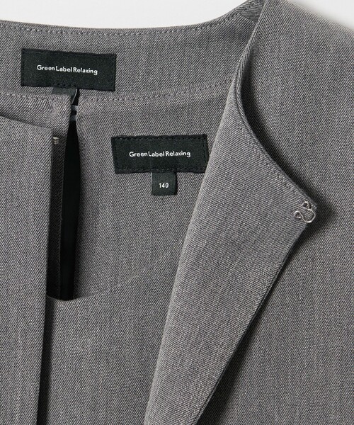 green label relaxing（グリーンレーベルリラクシング）の「ボレロ + ジャンパースカート セット / キッズ 140cm-160cm（スーツセット・キッズ・グレー/ベージュ・160cm/150cm/140cm）」の16枚目の写真