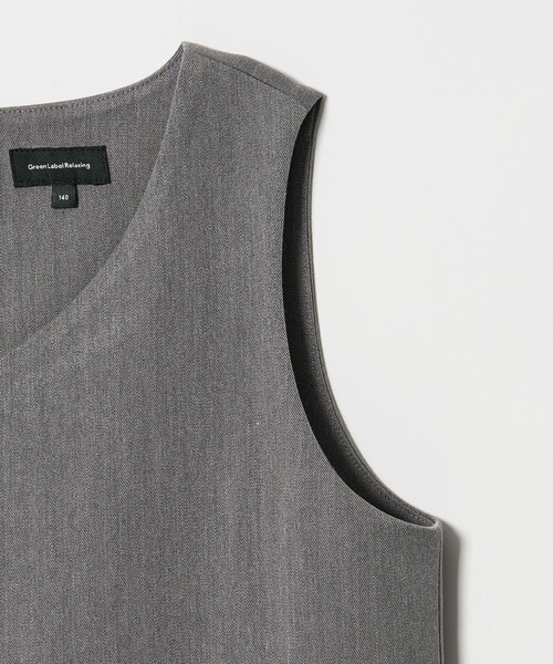 green label relaxing（グリーンレーベルリラクシング）の「ボレロ + ジャンパースカート セット / キッズ 140cm-160cm（スーツセット・キッズ・グレー/ベージュ・160cm/150cm/140cm）」の20枚目の写真