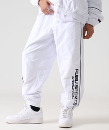 FUBU（ フブ）の「FUBU フブ ブランド ロゴ 刺繍 ウエストゴム サイドライン ナイロン トラックパンツ（その他パンツ）」