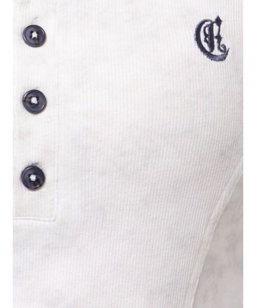 EVRIS（エヴリス）の「ワンポイントヘンリーネックトップス（Tシャツ/カットソー・レディース・イエロー/ブラック/カーキ/オフホワイト・FREE）」の11枚目の写真