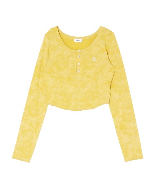 EVRIS（エヴリス）の「ワンポイントヘンリーネックトップス（Tシャツ/カットソー・レディース・イエロー/ブラック/カーキ/オフホワイト・FREE）」の16枚目の写真