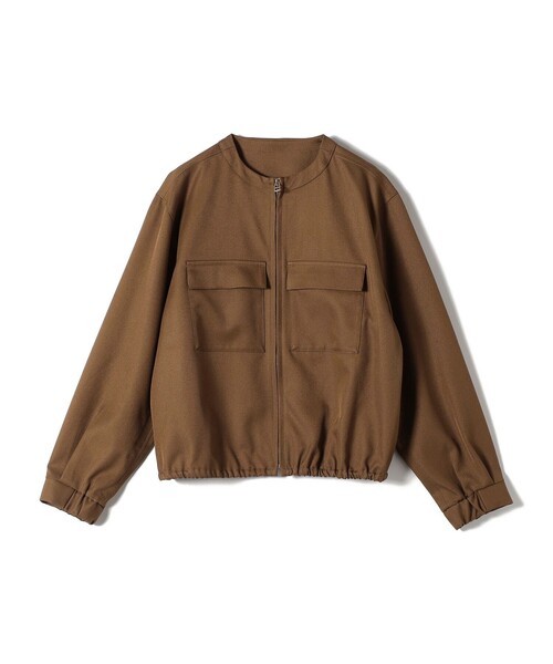 シップス カラーズ（SHIPS Colors）/SHIPS Colors:〈手洗い可能〉ツイル ノーカラー ジップブルゾン セール】SHIPS Colors:〈手洗い可能〉ツイル ノーカラー ジップ