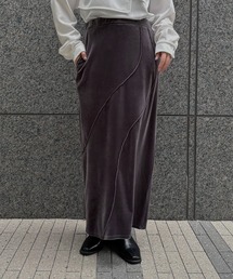 【&g'aime】ベロアメロータイトスカート Velour Merrow Tight Skirt