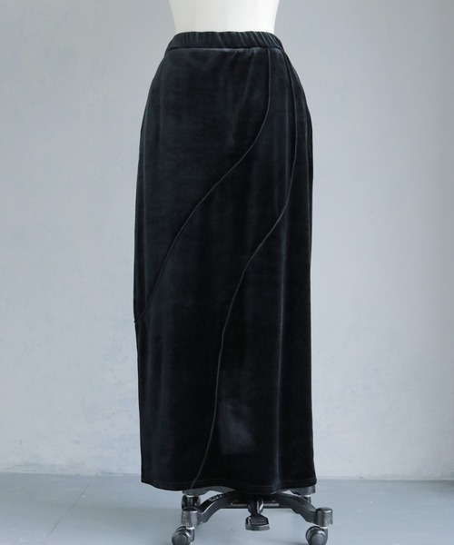 &g'aime（アンジェム）の「【&g'aime】ベロアメロータイトスカート　Velour Merrow Tight Skirt（スカート・レディース・ブラック/グレー/ブラウン・FREE）」の15枚目の写真
