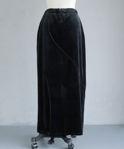 &g'aime（アンジェム）の「【&g'aime】ベロアメロータイトスカート　Velour Merrow Tight Skirt（スカート・レディース・ブラック/グレー/ブラウン・FREE）」の16枚目の写真