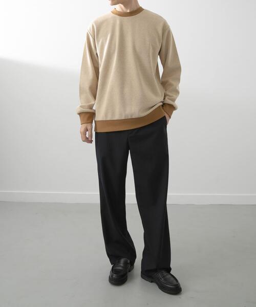 ITEMS URBANRESEARCH(アイテムズ アーバンリサーチ)の「バーズアイ ジャカード スウェット(スウェット・メンズ・ダークブラウン/ベージュ/ネイビー・MEDIUM/LARGE)」の9枚目の写真