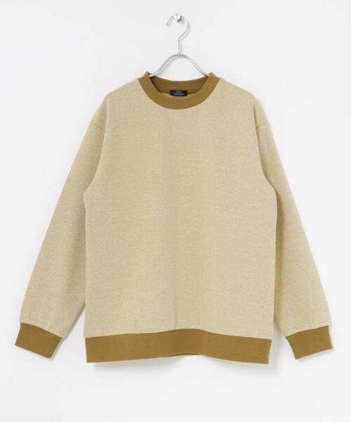 ITEMS URBANRESEARCH(アイテムズ アーバンリサーチ)の「バーズアイ ジャカード スウェット(スウェット・メンズ・ダークブラウン/ベージュ/ネイビー・MEDIUM/LARGE)」の10枚目の写真