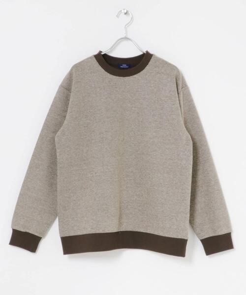 ITEMS URBANRESEARCH(アイテムズ アーバンリサーチ)の「バーズアイ ジャカード スウェット(スウェット・メンズ・ダークブラウン/ベージュ/ネイビー・MEDIUM/LARGE)」の20枚目の写真
