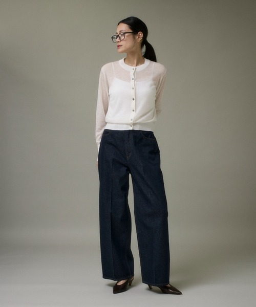 I.T.'S international（イッツインターナショナル）の「クルーネックニットカーディガン《Melty air wool》（カーディガン/ボレロ・レディース・ピンク/オフホワイト/ブルー/ブラック/グレー・フリー）」の10枚目の写真