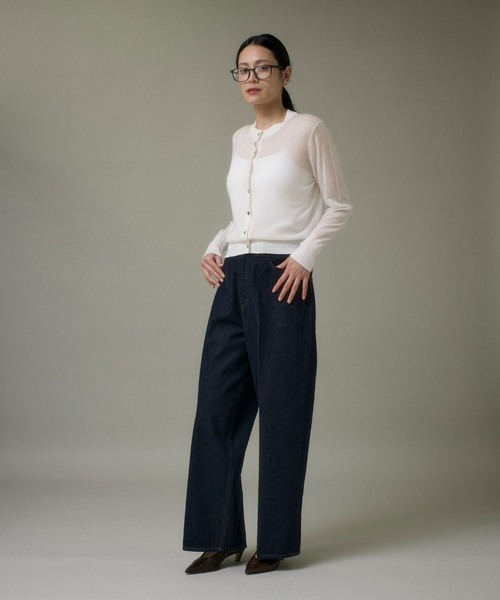 I.T.'S international（イッツインターナショナル）の「クルーネックニットカーディガン《Melty air wool》（カーディガン/ボレロ・レディース・ピンク/オフホワイト/ブルー/ブラック/グレー・フリー）」の11枚目の写真